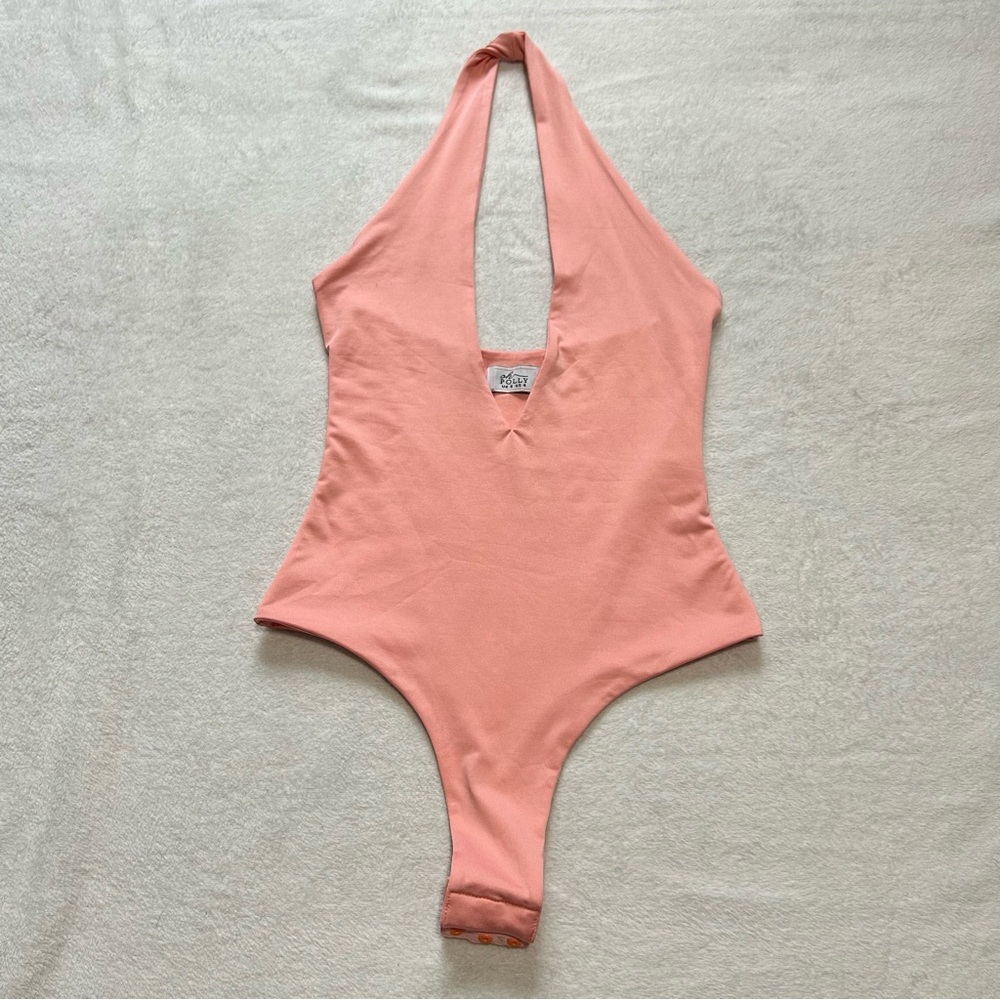 Oh Polly Pink Halter Bodysuit